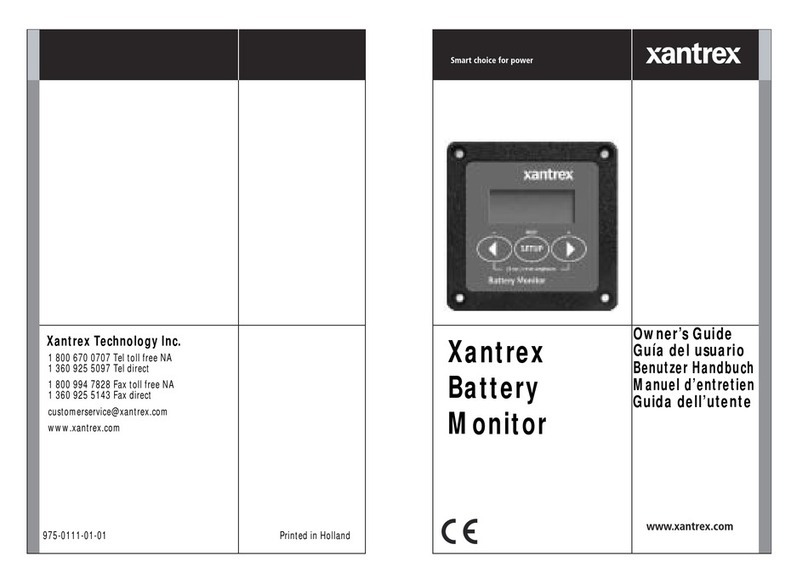 Xantrex Xantrex Battery Monitor User manual