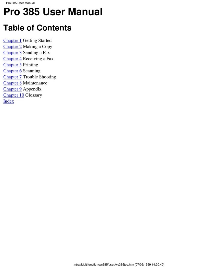 Xerox WorkCentre Pro 385 User manual