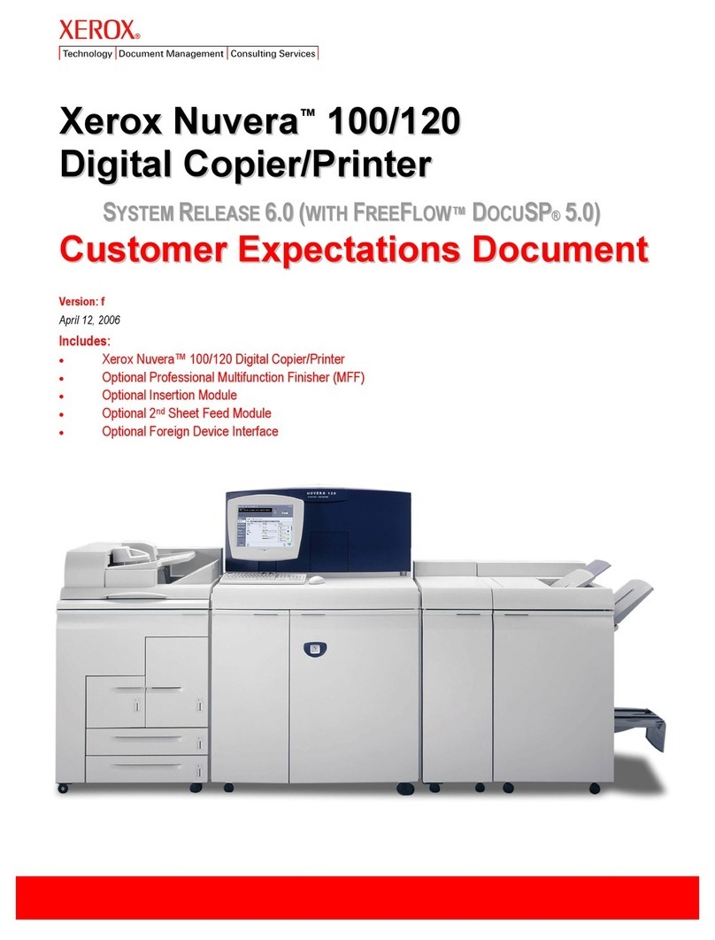 Xerox Nuvera 120 EA Specification sheet