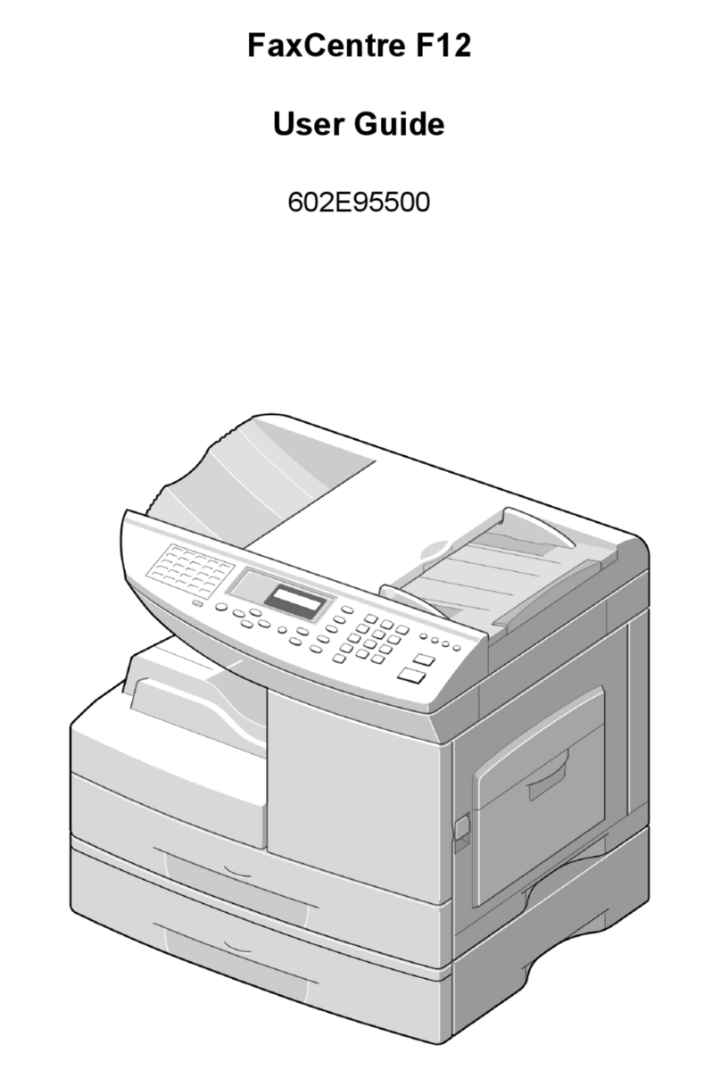 Xerox FaxCentre F12 User manual