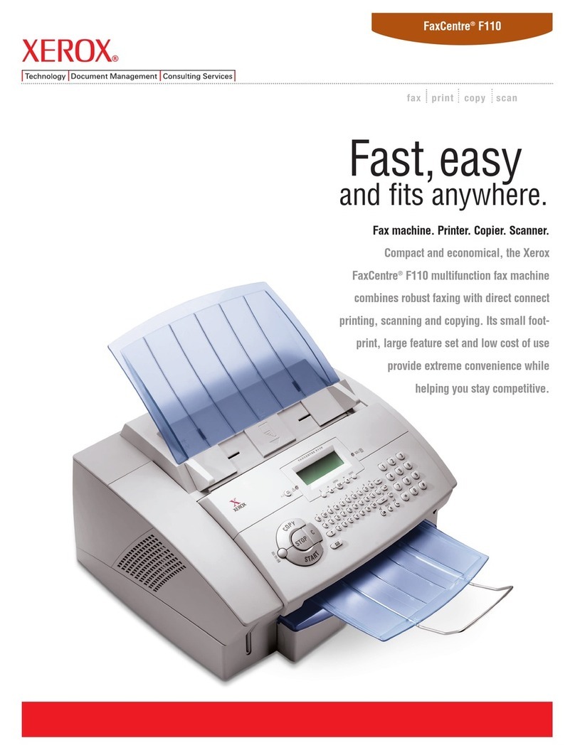Xerox FaxCentre F110 User manual