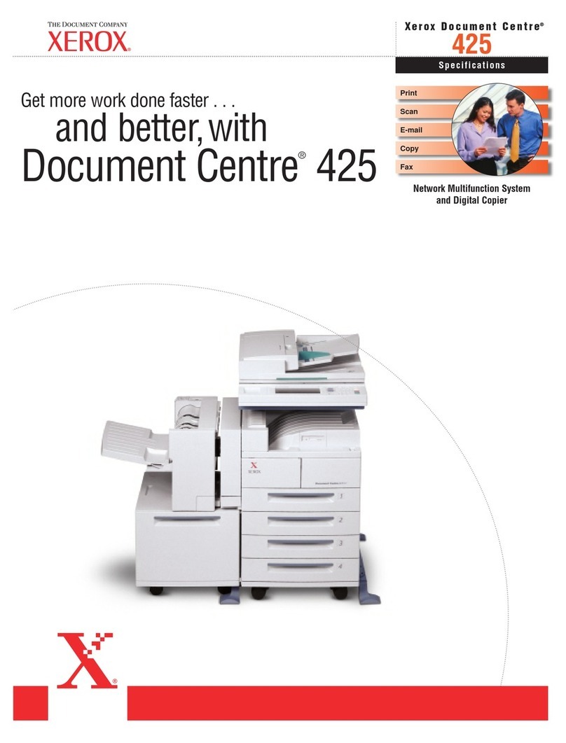 Xerox Document Centre 425 Specifications