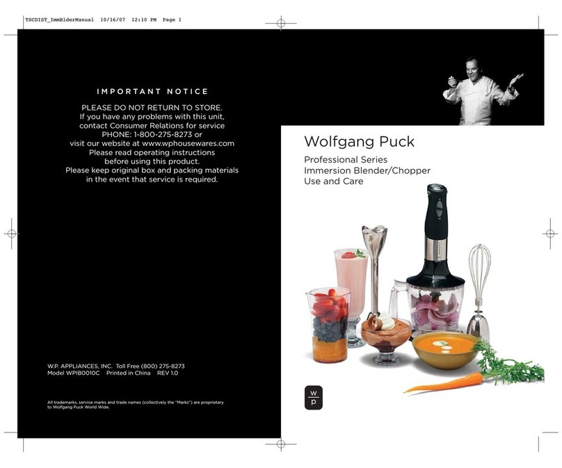 Wolfgang Puck WPIB0010C Use and care