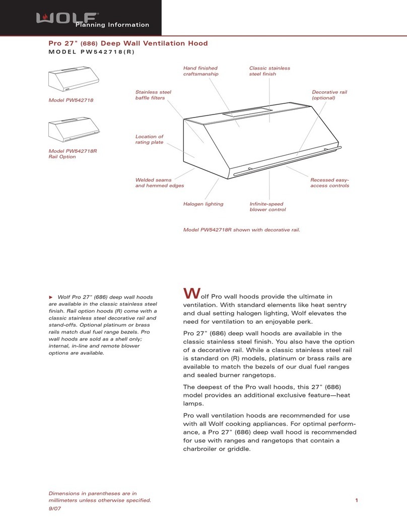 Wolf PW542718R Planning information