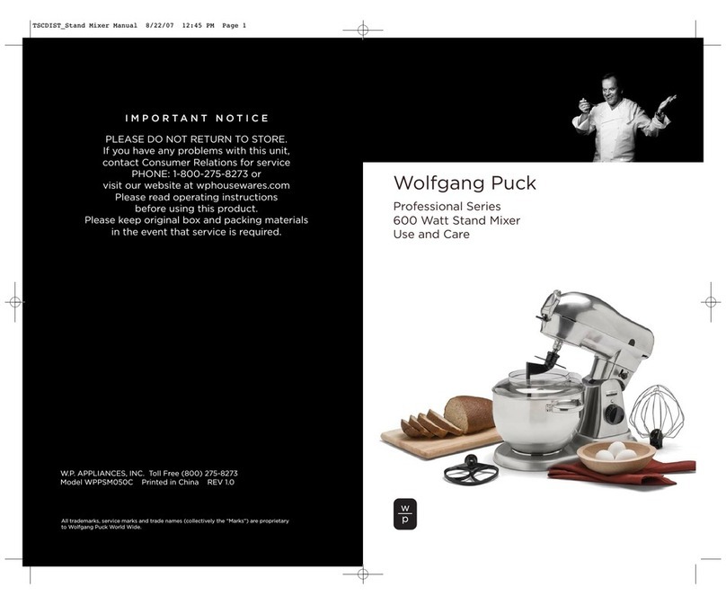 Wolfgang Puck WPPSM050C Use and care
