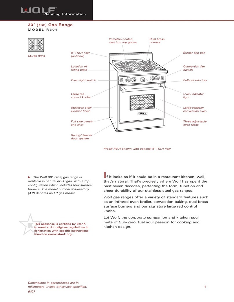 Wolf R304 Planning information