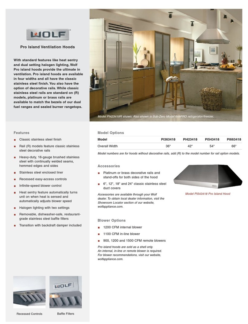 Wolf PI363418 Specifications