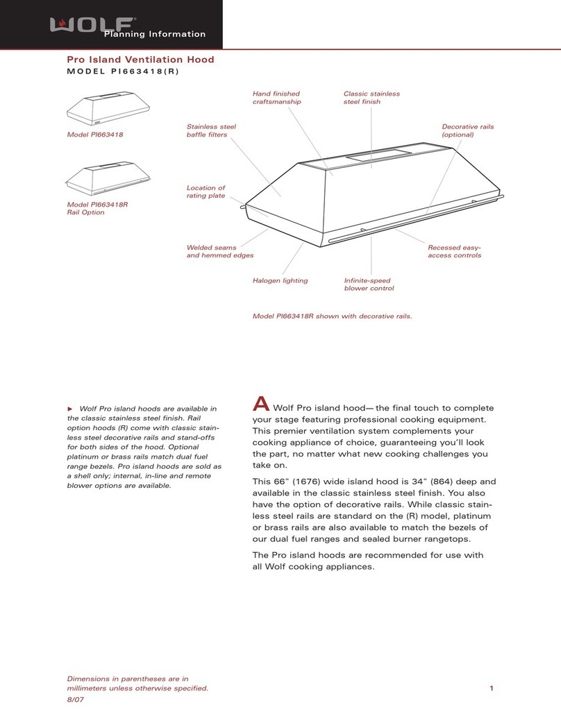 Wolf PI663418 Planning information