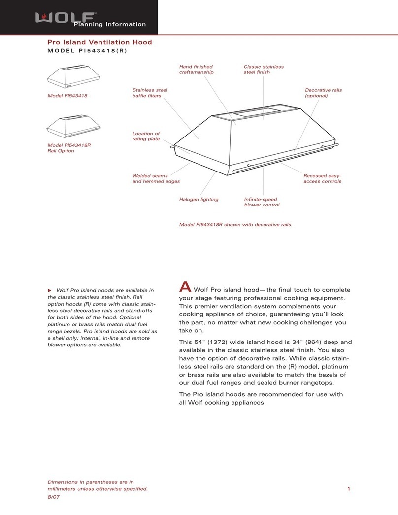 Wolf PI543418 Planning information