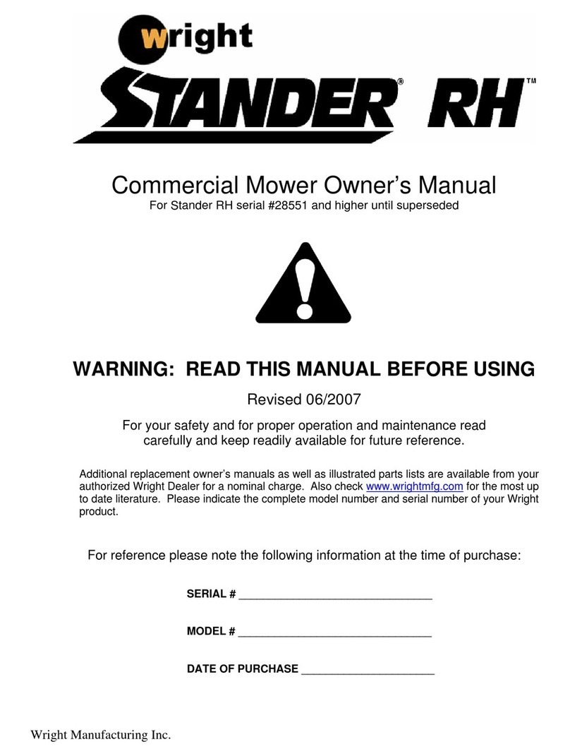 Wright Manufacturing Stander RH 28551 owner's manual
