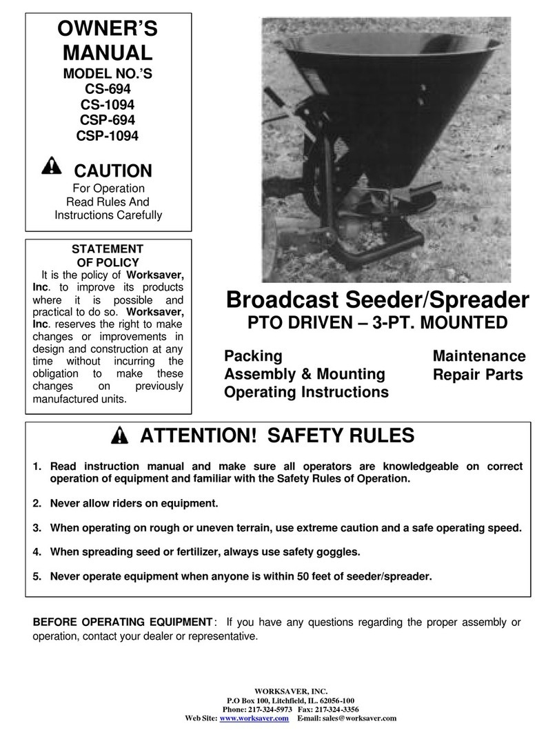Worksaver CS-694, CS-1094, CSP-694, CSP- owner's manual