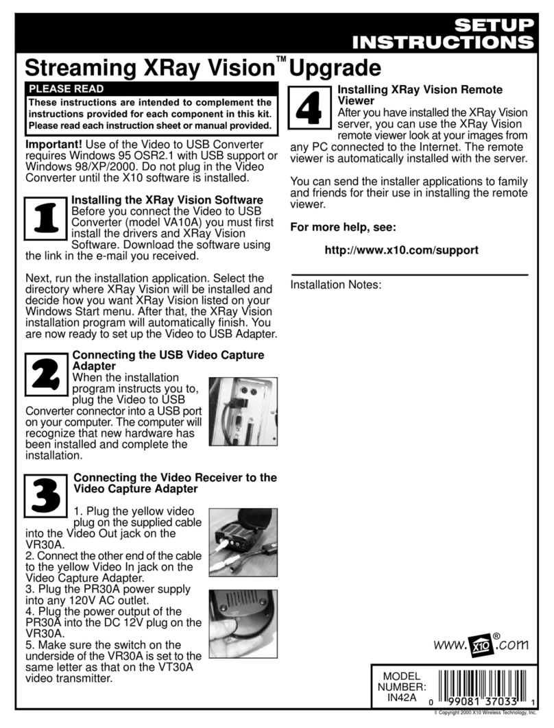 X10 IN42A Manual