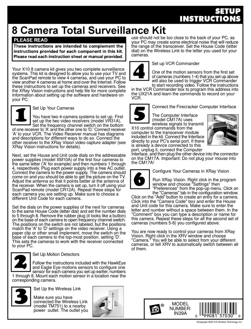 X10 IN39A Manual