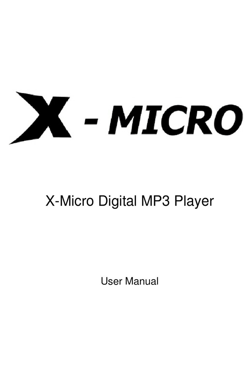 X-Micro Digital MP3 Player user manual