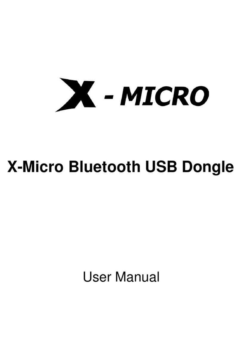 X-Micro Bluetooth USB Dongle User manual