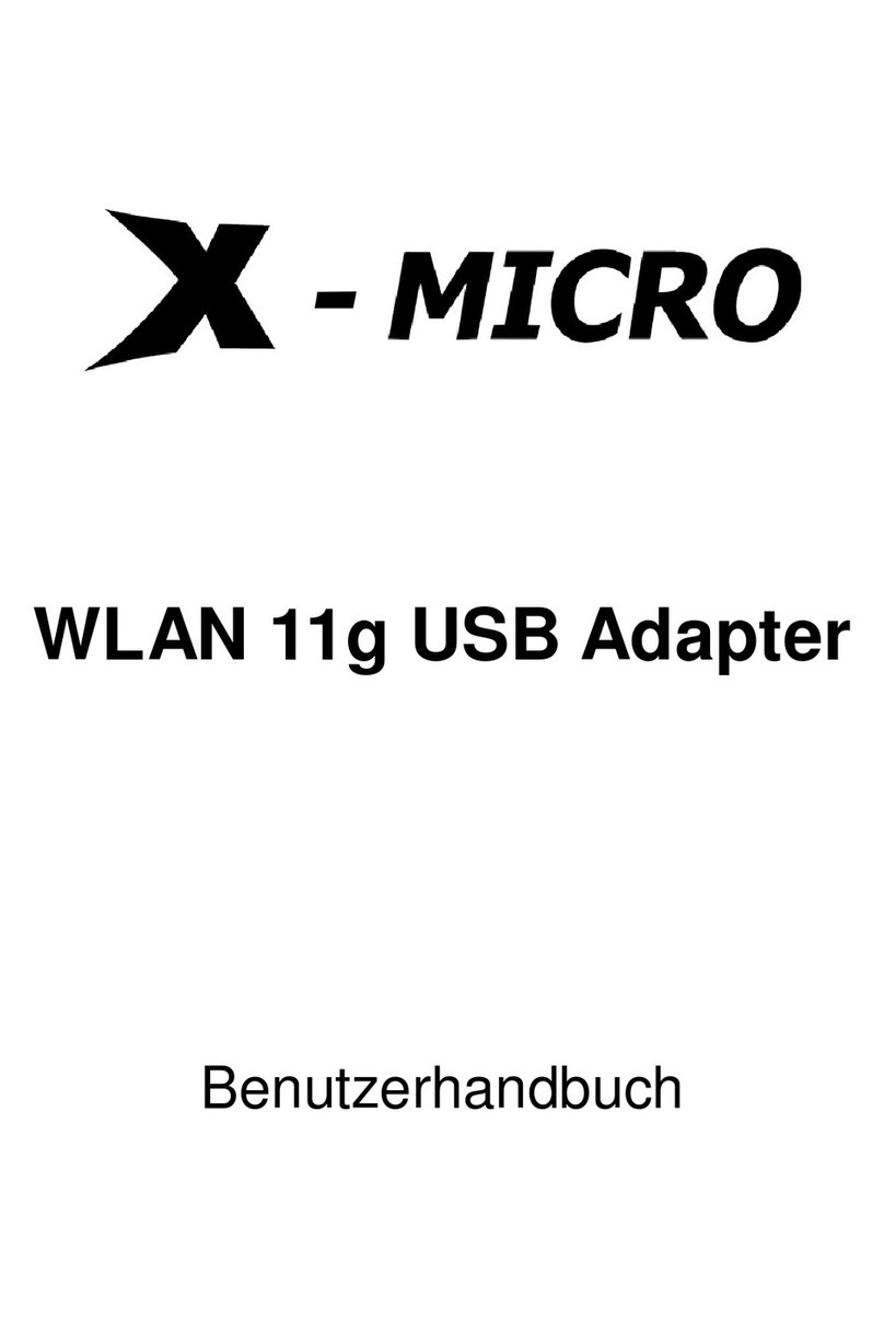 X-Micro WLAN 11g Instructions for use X-Micro WLAN 11g Instructions for use