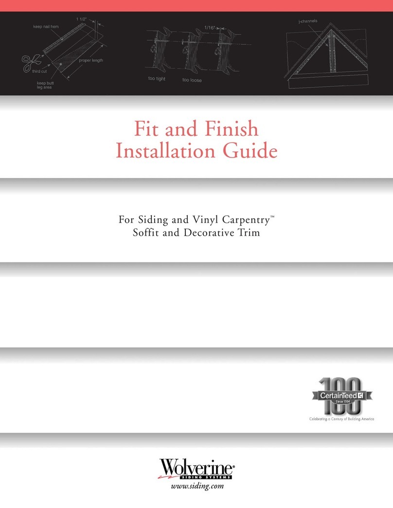 Wolverine Siding and Vinyl Carpentry Soffit and Decorative... installation guide Wolverine Siding and Vinyl Carpentry Soffit and Decorative... installation guide