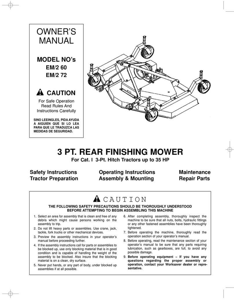 Worksaver EM/2 60, EM/2 72 owner's manual