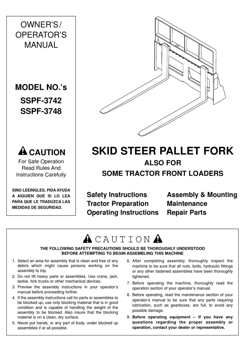 Worksaver SSPF-3742 Owner's/operator's manual