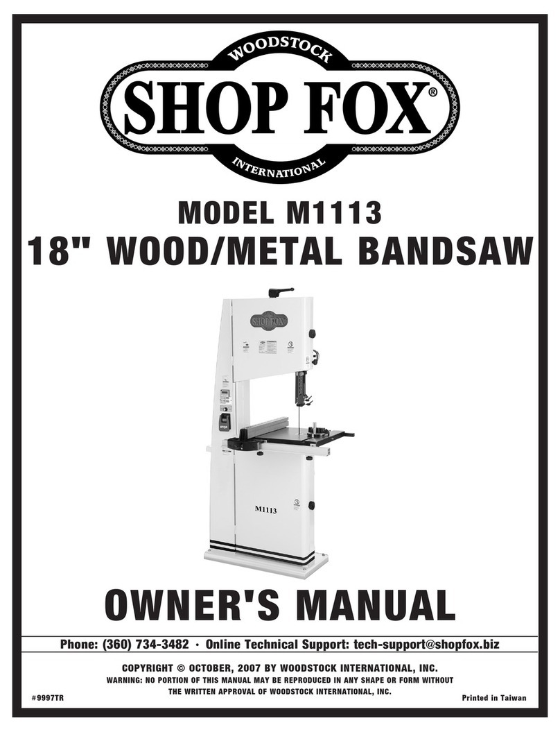 Woodstock SHOP FOX M1113 owner's manual