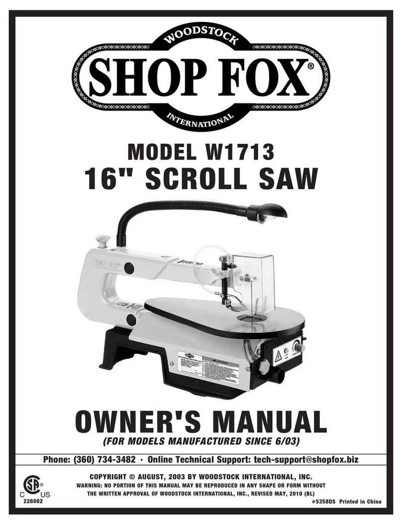 Woodstock W1713 owner's manual