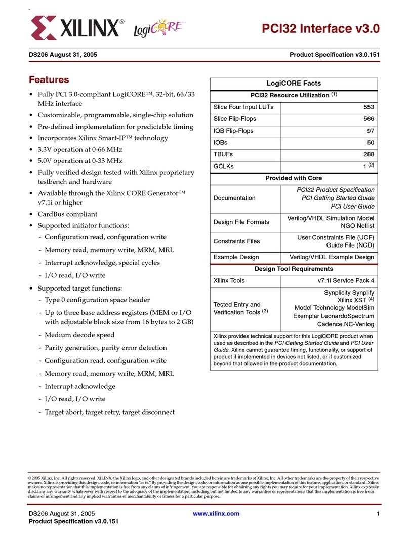 Xilinx PCI32 User manual