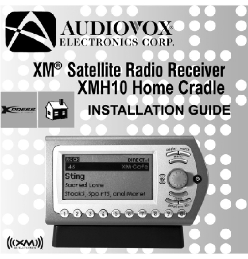 XM Satellite Radio XMH10 User manual