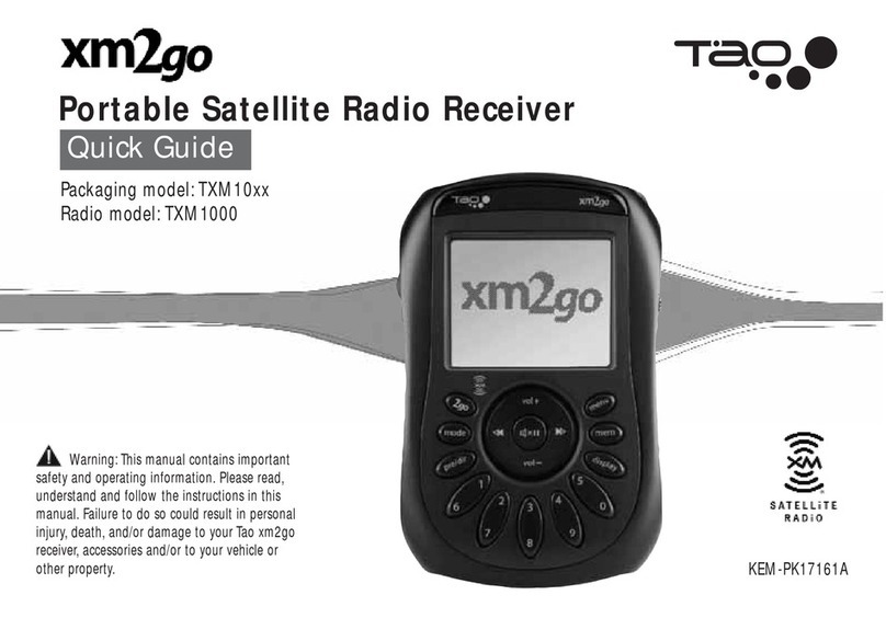 XM Satellite Radio XM2GO - MyFi Portable Satellite Radio quick guide