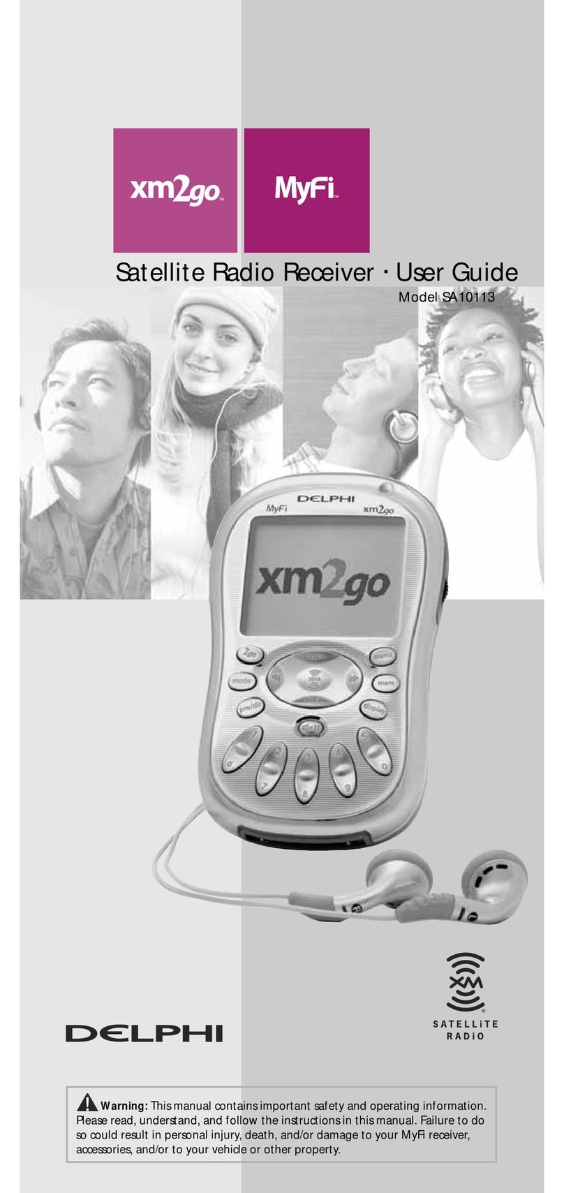 XM Satellite Radio SA10113 user guide