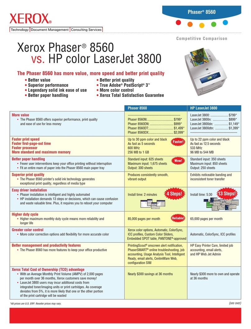 Xerox Phaser 8560 Installation and user guide