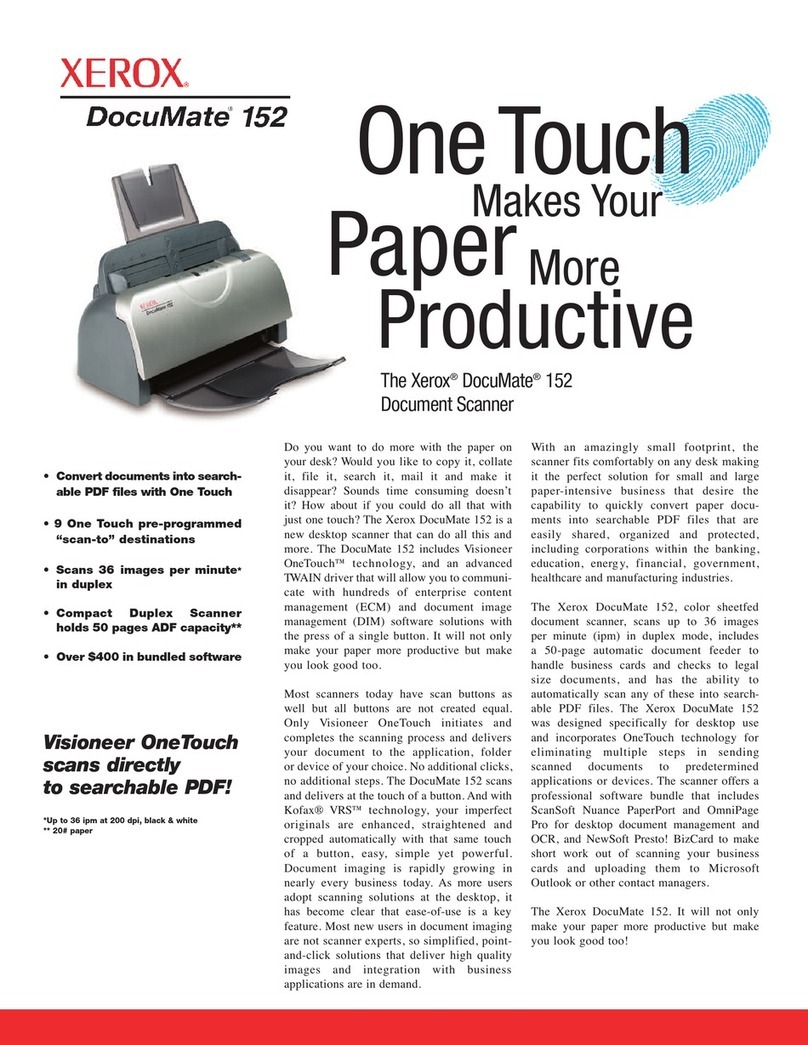 Xerox DocuMate 152 User manual