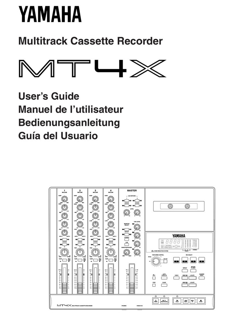 Yamaha MT4X User manual