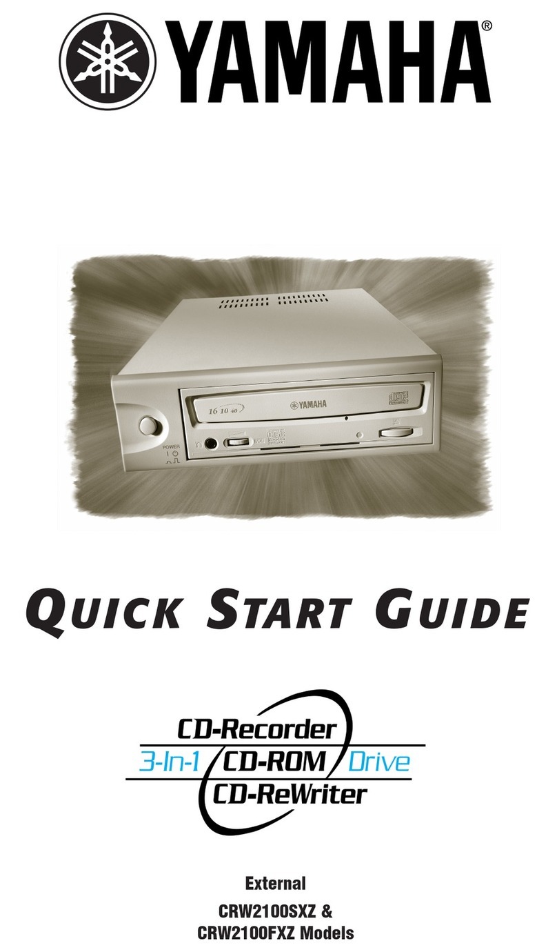 Yamaha CRW2100FXZ quick start guide