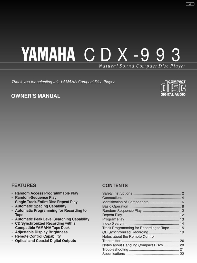 Yamaha CDX-993 User manual