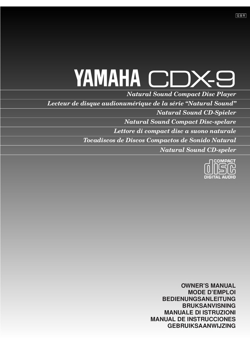 Yamaha CDX-9 User manual Yamaha CDX-9 User manual
