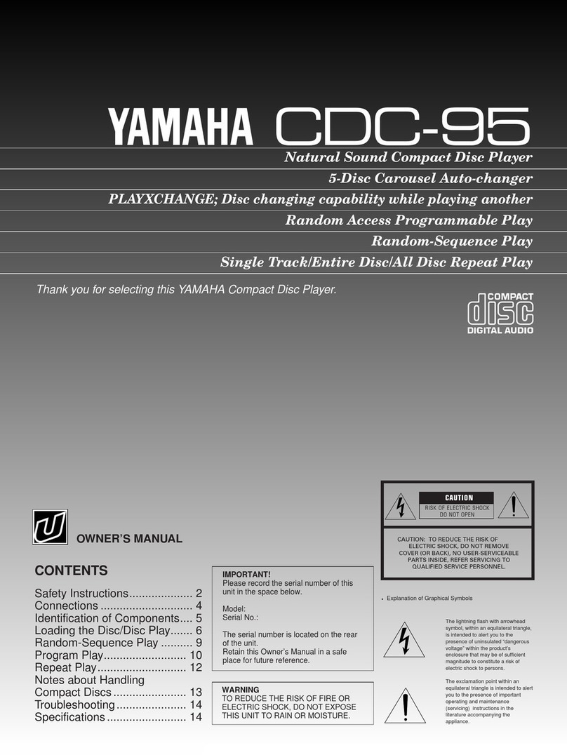 Yamaha CDC-95 owner's manual