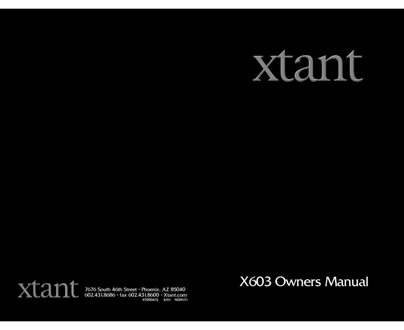 Xtant X603 User manual