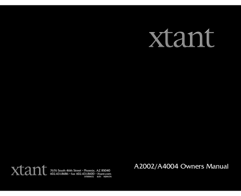 Xtant A2002 owner's manual