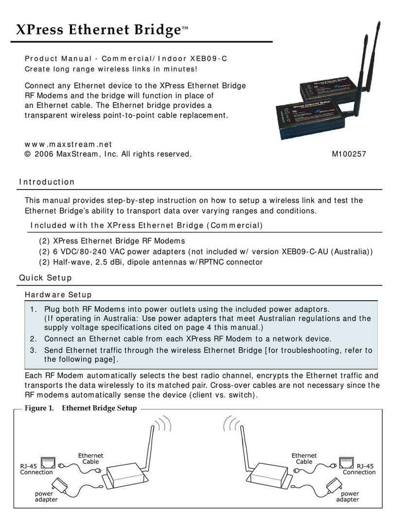 Xpress Ethernet Bridge XEB09-C product manual