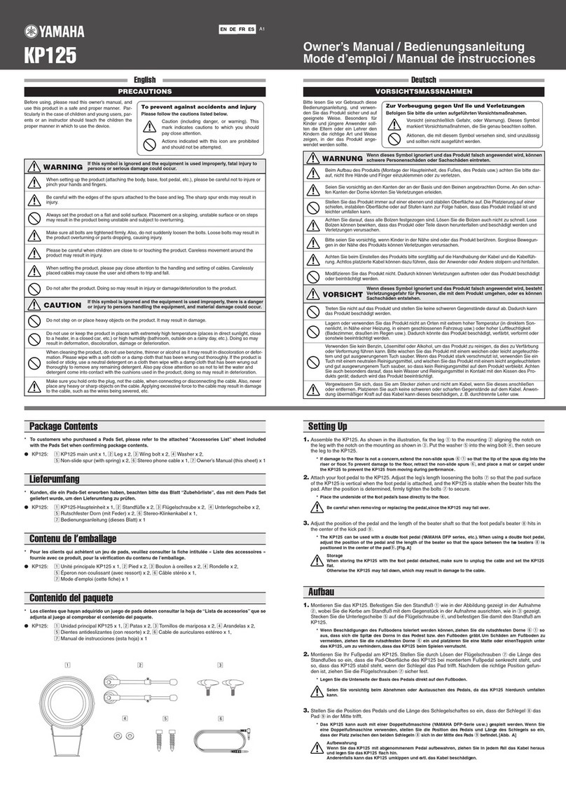 Yamaha KP125 User manual