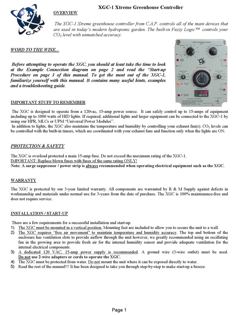 R & M XGC-1 Specification sheet