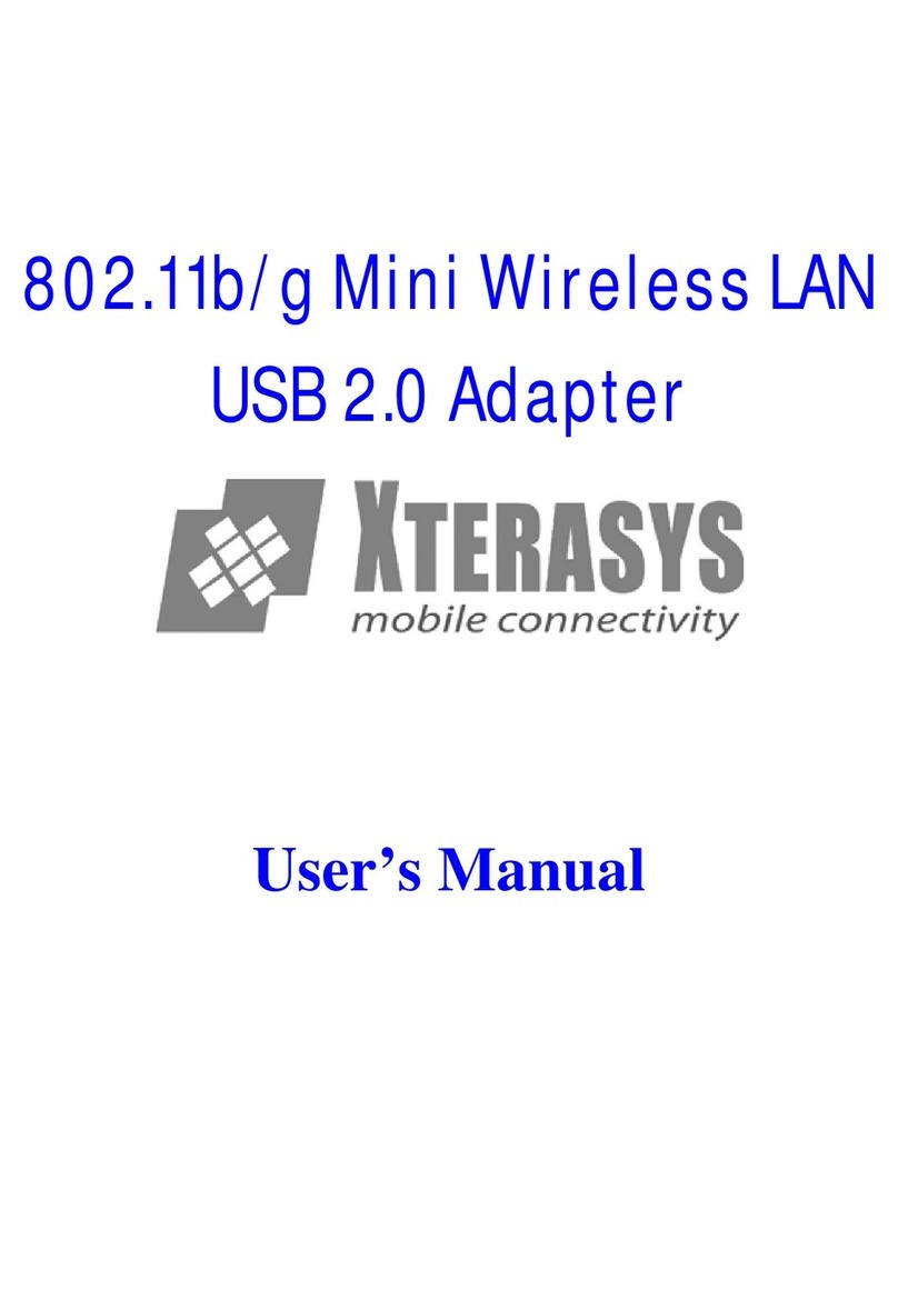 Xterasys USB  Adapter User manual