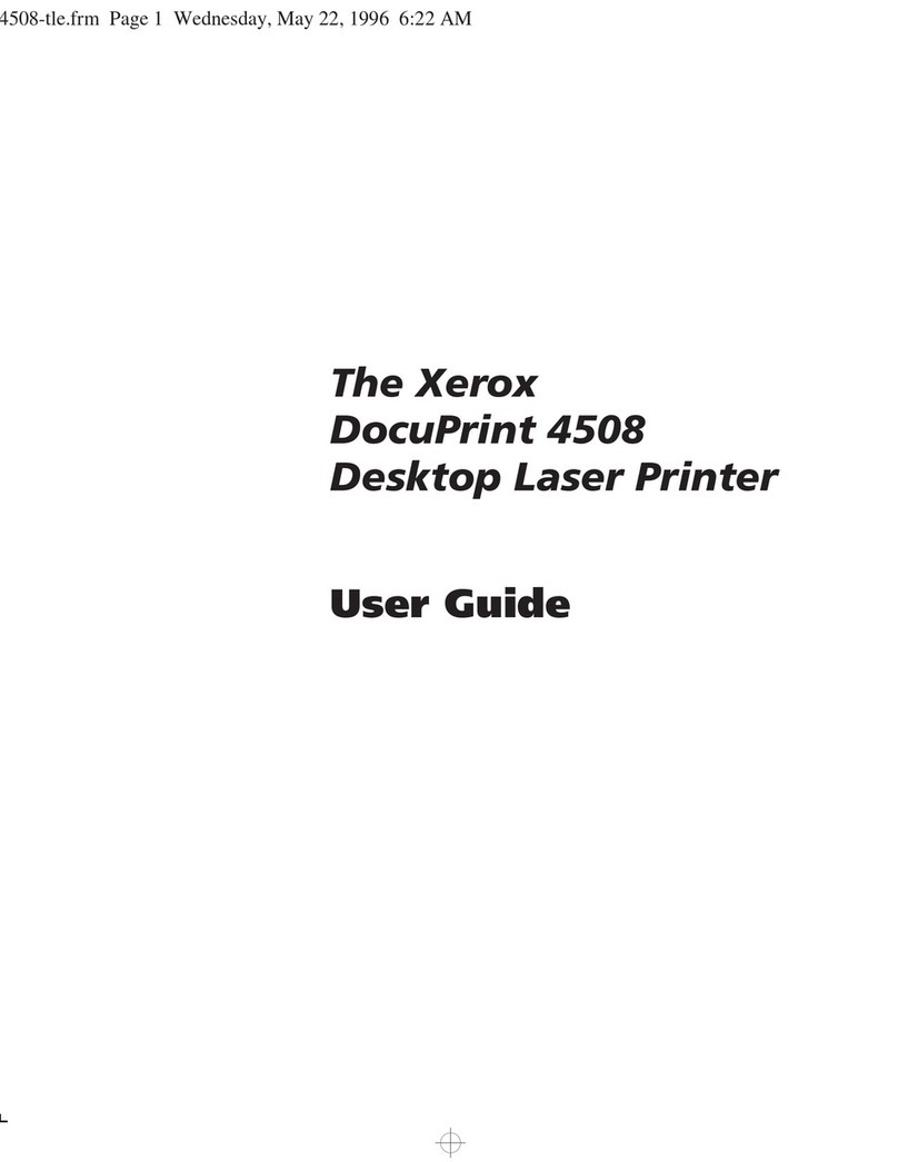 Xerox DocuPrint 4508 User manual Xerox DocuPrint 4508 User manual
