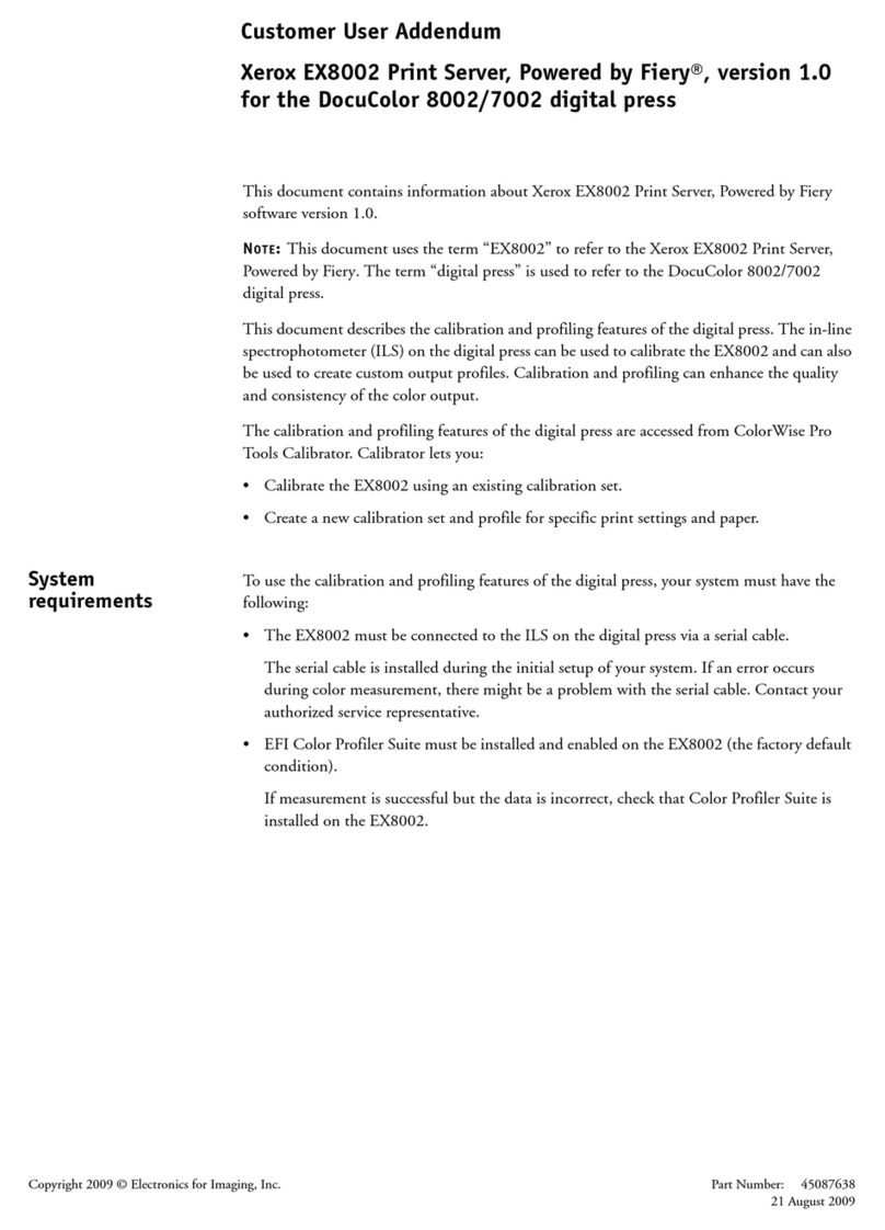 Xerox DocuColor 45087638 User addendum