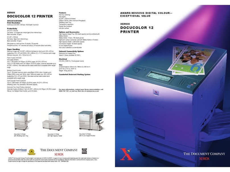 Xerox DOCUCOLOR 12 User manual