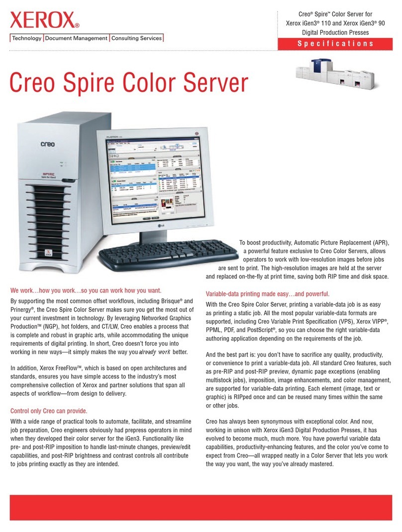 Xerox Creo Spire Color Server User manual
