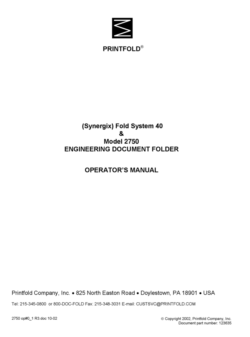 Printfold 2750 Operator's manual