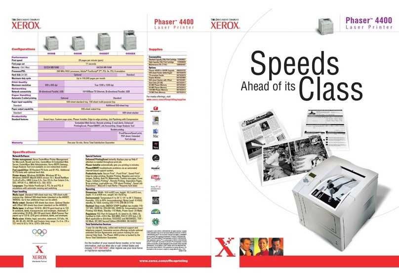 Xerox Phaser 4 400 User manual
