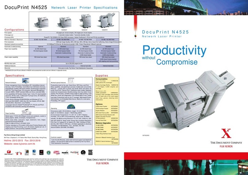 Xerox DocuPrint N4525 User manual