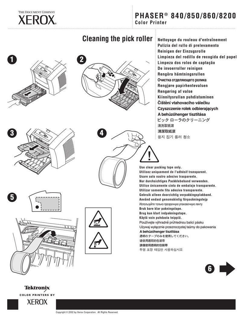 Xerox 8500DN - Phaser Color Solid Ink Printer User manual